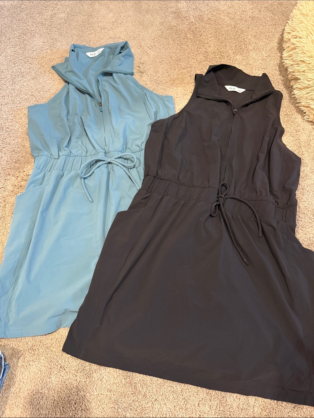 FLX BRAND- womens large athletic dresses - Black & Light Blue/green
